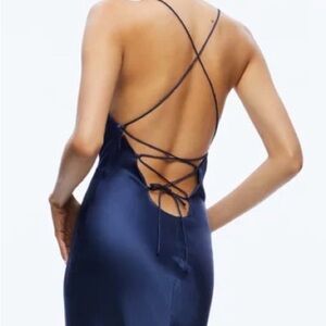 New W/Tags Alice + Olivia Montana Tie Back Elegant Gown, Size 0